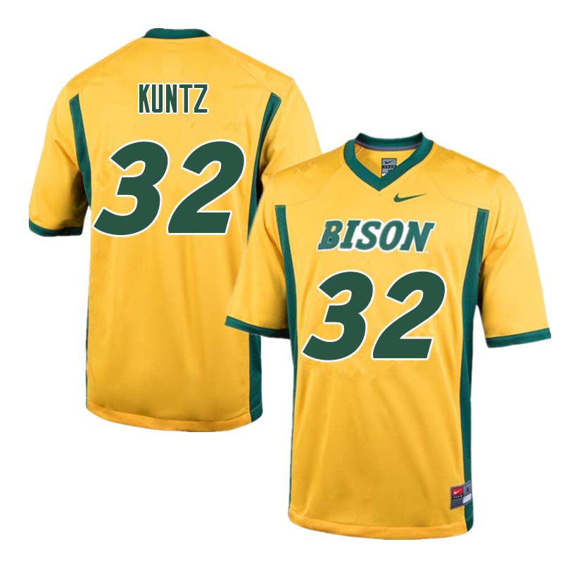 Men #32 Zak Kuntz North Dakota State Bison College Football Jerseys Sale-Yellow